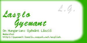 laszlo gyemant business card
